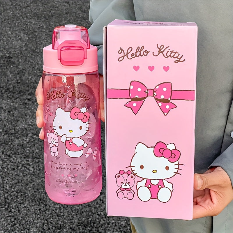 Представляем пластиковый водяной стакан HelloKitty объемом 680 мл - стильный праздничный подарок для удобного питья на ходу!