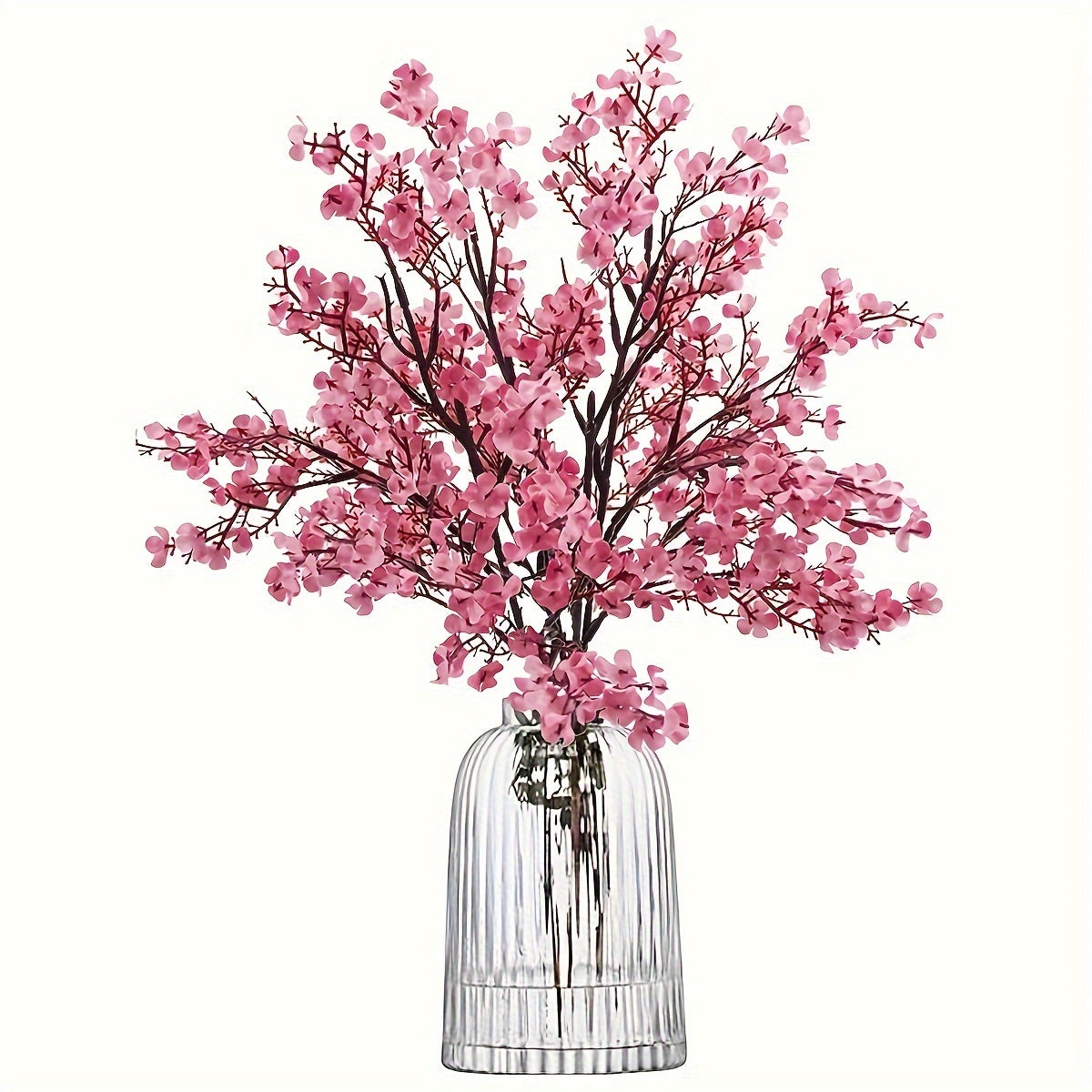 Artificial cherry blossom branches for vase, versatile décor for all seasons and occasions, no container included.