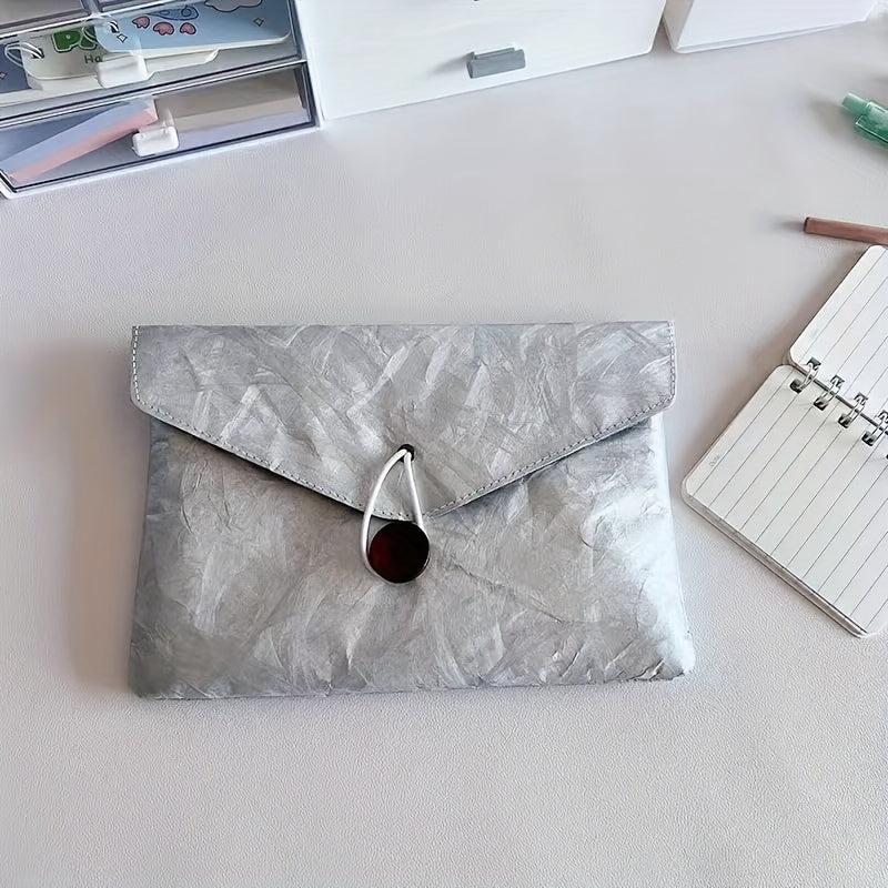 Retro storage bag for iPad, documents, bills. Light and portable business tablet case.