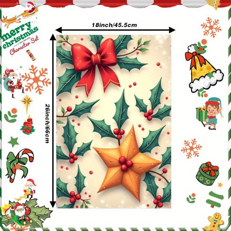 One piece of a soft Christmas kitchen towel, measuring 18 by 66.04 cm, perfect for adding festive cheer to your kitchen decor during the wintertime. This Merry Christmas tea towel makes a great decoration or gift for the holidays.