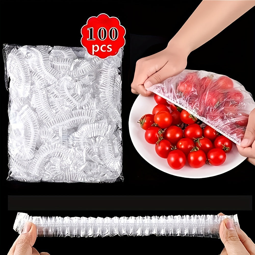 Cover your bowls and plates with our convenient food wrap storage covers. These elastic, plastic covers are perfect for kitchen use.