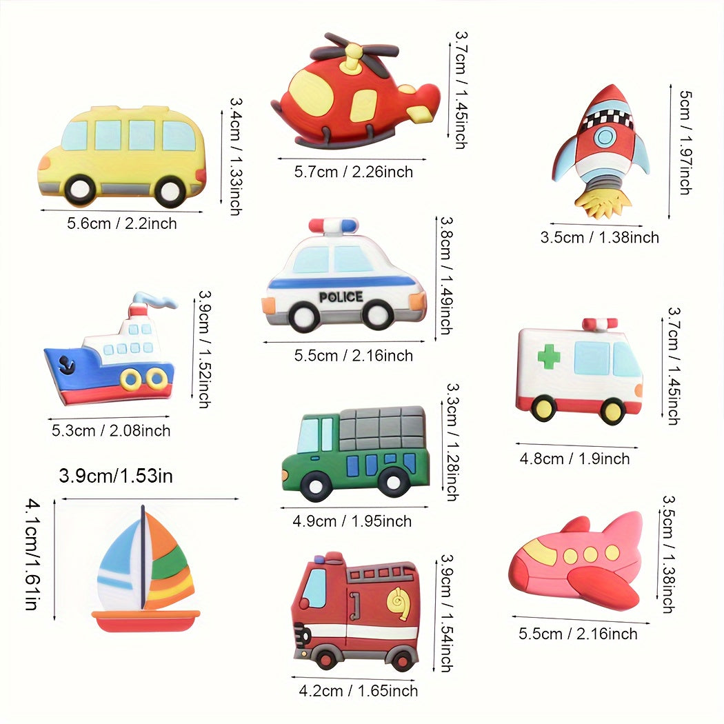 Small car and airplane fridge stickers for party and office decorations, kitchen whiteboards, lockers, and dishwasher. Also suitable for home decor and Christmas gifts.