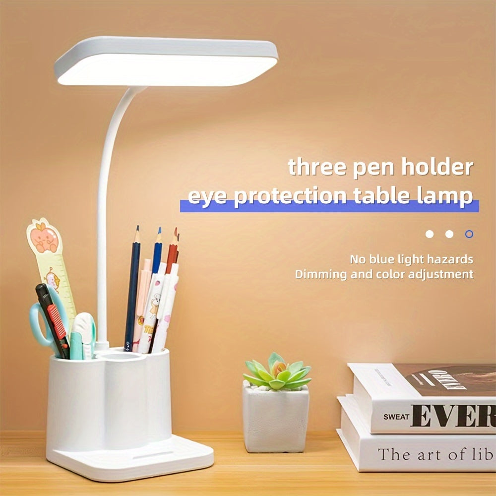 1pc JDY Rechargeable LED Stand Light with Polished Finish, Adjustable Lighting Desk Lamp, USB Charging, suitable for Reading, Music Stand, Bedroom, Household Use