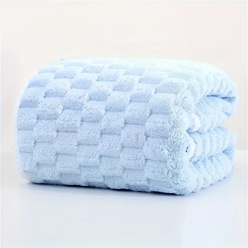 Soft, absorbent microfiber bath towels ideal for daily use, gym, and travel. Fragrance-free, quick-drying waffle weave design. Great for hair drying.