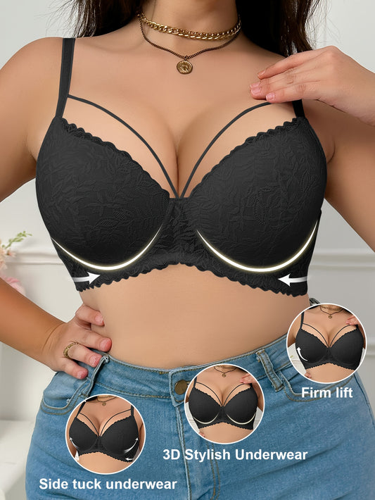 Stylish bra with steel ring for large size women, prevents sagging