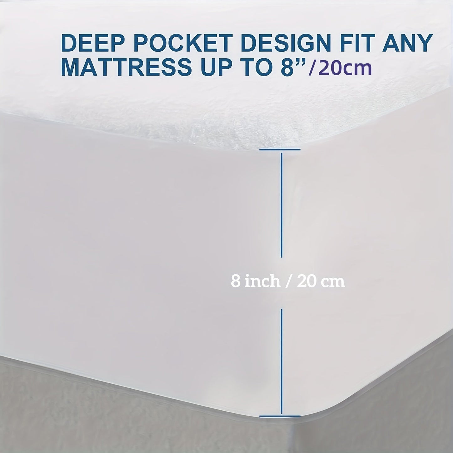 Machine washable mattress protector made of super soft bamboo fiber towel cloth and waterproof material, perfect for Halloween or Christmas gift giving.