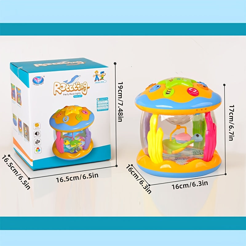 Ocean-Themed Youngsters Drum Kit - Multifunctional with Lights and Sounds, Educational Early Learning Toy for Fun and Development, Made of Durable Plastic in Mixed Colors