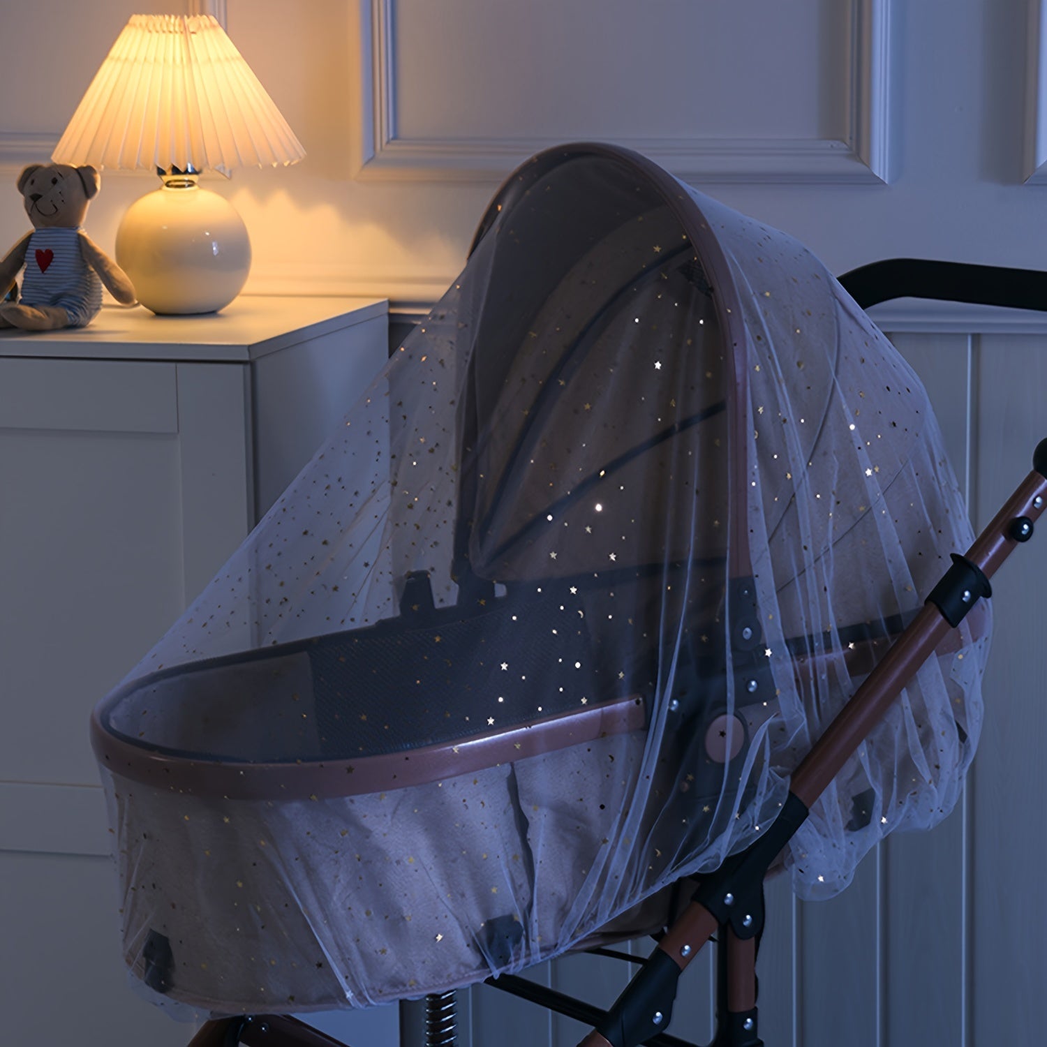 Protect your little one from pesky mosquitoes with our Stroller Mosquito Net, suitable for full coverage. Perfect for hanging out with your baby outdoors.