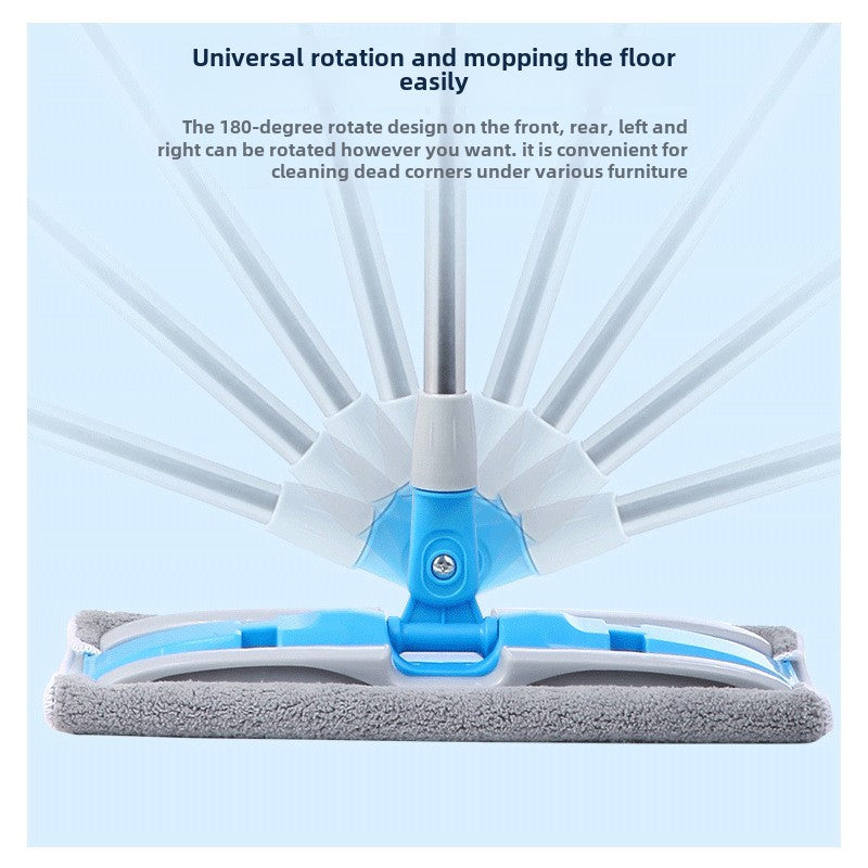 Hands-Free Flat Mop featuring Washable Microfiber Pads, Suitable for Wet and Dry Cleaning on Multiple Surfaces such as Hardwood, Tile, and Laminate Floors in the Living Room, Bedroom, Kitchen, and Bathroom