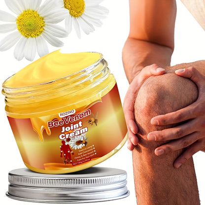 150g Bee Venom Joint Massage Cream with bee venom, chamomile, aloe, and sunflower oil for deep joint moisturization, precise care, quick absorption, non-greasy, gentle, and non-irritating