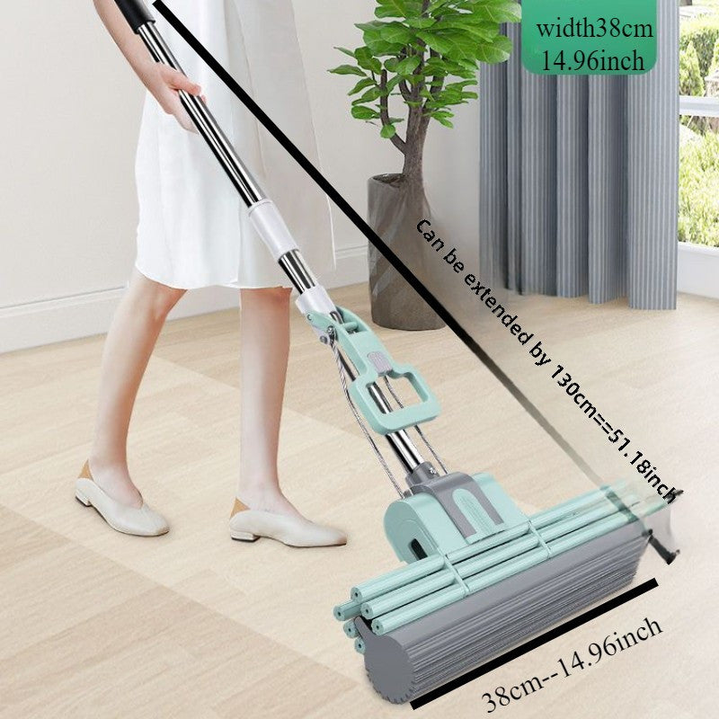 Effortlessly clean and maintain your home with the 1pc EasyClean Large Sponge Mop. Featuring a Quick-Release Washing System, this absorbent and durable mop is perfect for use in the living room, bedroom, bathroom, toilet, and kitchen. An efficient