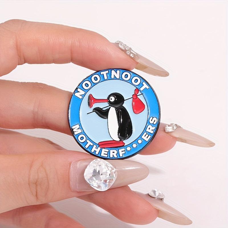 Set of 5 Penguin Cartoon Enamel Pins - Unique Alloy Brooch Badges, Cute Animal Lapel Pins for Backpacks and Clothing Accessories