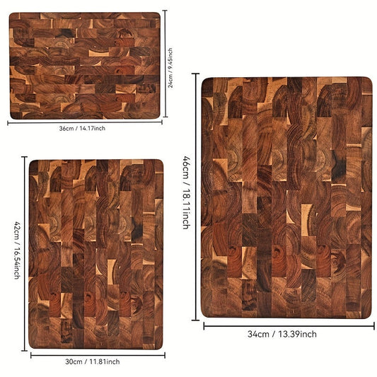 1 кусок акациевой деревянной разделочной доски - Идеально подходит для нарезки, резки и подачи мяса, сыра, хлеба, овощей и фруктов. Идеально для использования в доме, общежитии или на кухне. Отличный подарок для членов семьи.