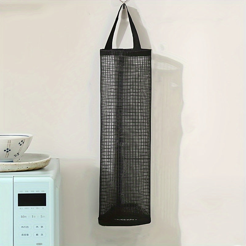 Wall-Mounted Kitchen Organizer for Trash Bag Storage and Dispensing - Plastic Garbage Bag Holder for Kitchen Trash Can