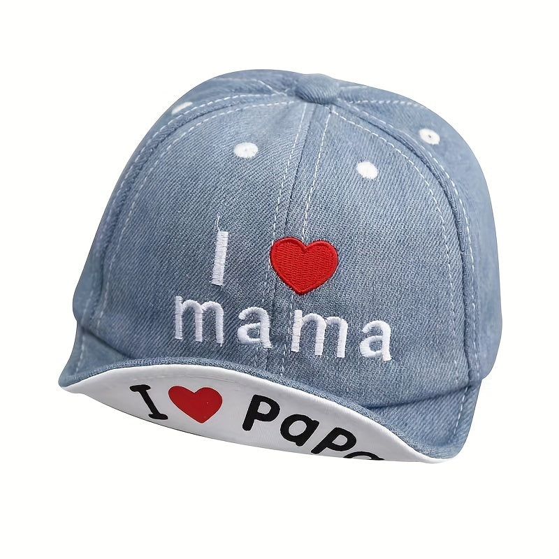 Soft Denim Baseball Cap for Baby Girls & Boys: Adorable Summer Sun Hat with Adjustable Straps