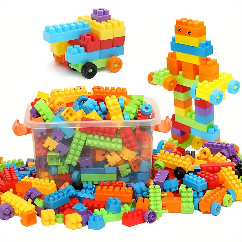 100 pcs educational toy blocks for enhancing creativity and motor skills, perfect for holiday gifts.