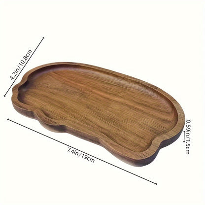 Polished wooden cheese tray for snacks, dinner, tea, and sushi - Ideal for serving various foods at family gatherings.