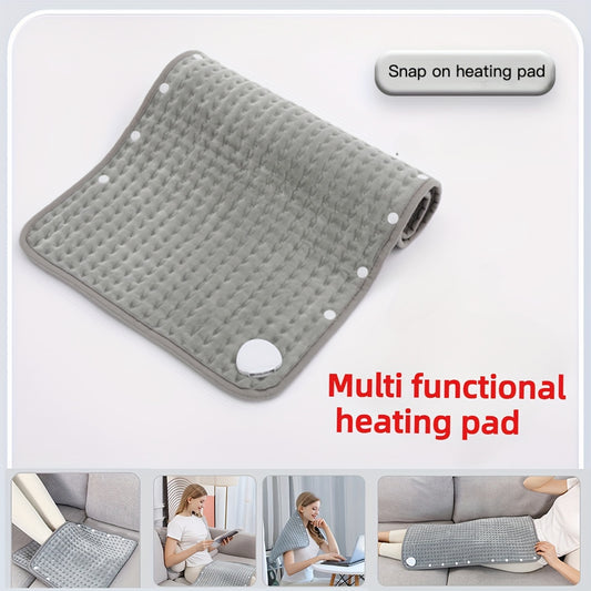 1pc Thermostatic Heating Pad with Digital Display, Overheat Protection, Polyester Fabric, Machine Washable - Ideal Gift