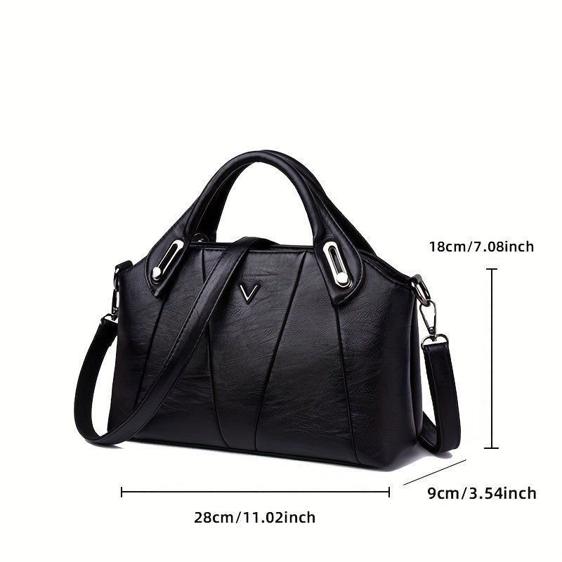 Stylish Solid Color Handbag for Women