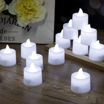 Pack of 6 or 12 LED electronic candles for weddings, proposals, home decorations, tables, countertops, birthdays. Available in white, warm white, and warm light.