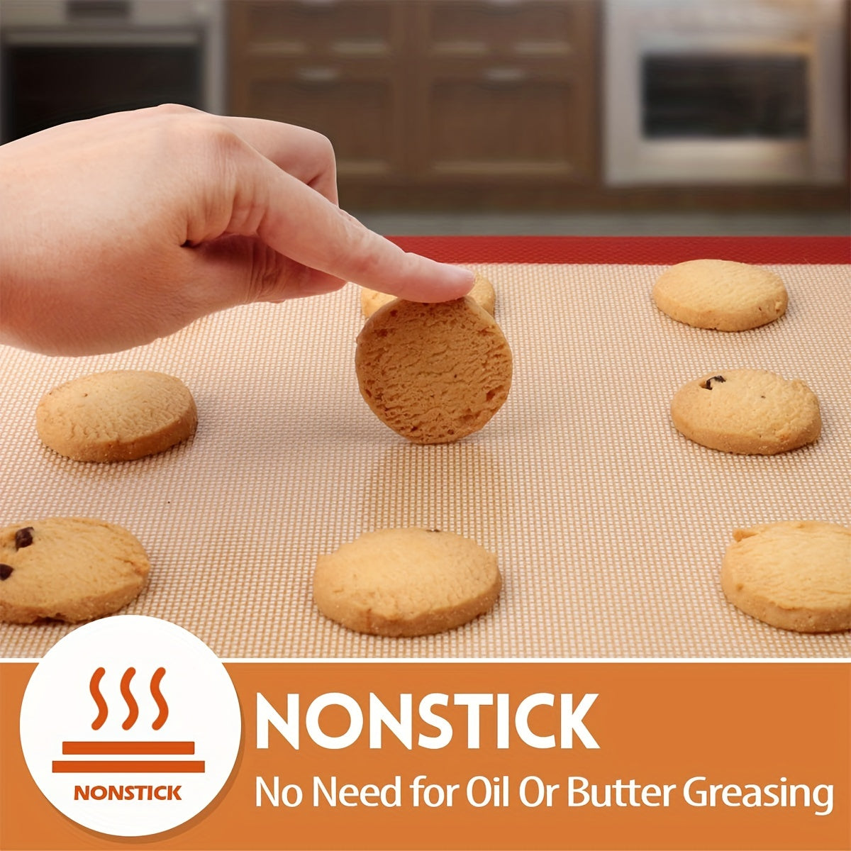 Silicone Baking Mat Set - Includes 1 Piece or 2 Pieces - Reusable Baking Sheet - Nonstick Baking Supplies - 41.91cm X 29.46cm Size - Easy to Use in Oven