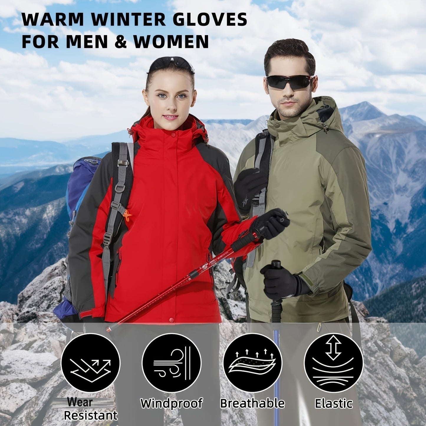 Stay warm this winter with our versatile winter gloves set, suitable for both men and women. These cold weather gloves are perfect for running, driving, cycling, hiking, or any outdoor work. With touch screen capability, you can stay connected while