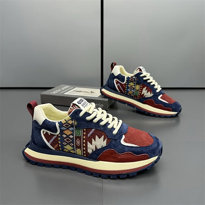 Vibrant embroidered fashion sneakers with breathable fabric upper, rubber sole, EVA insole, and durable rubber sole for all seasons.