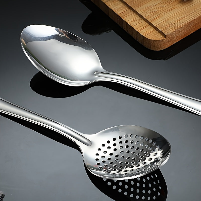 Premium stainless steel soup ladle for restaurant, buffet, and catering.