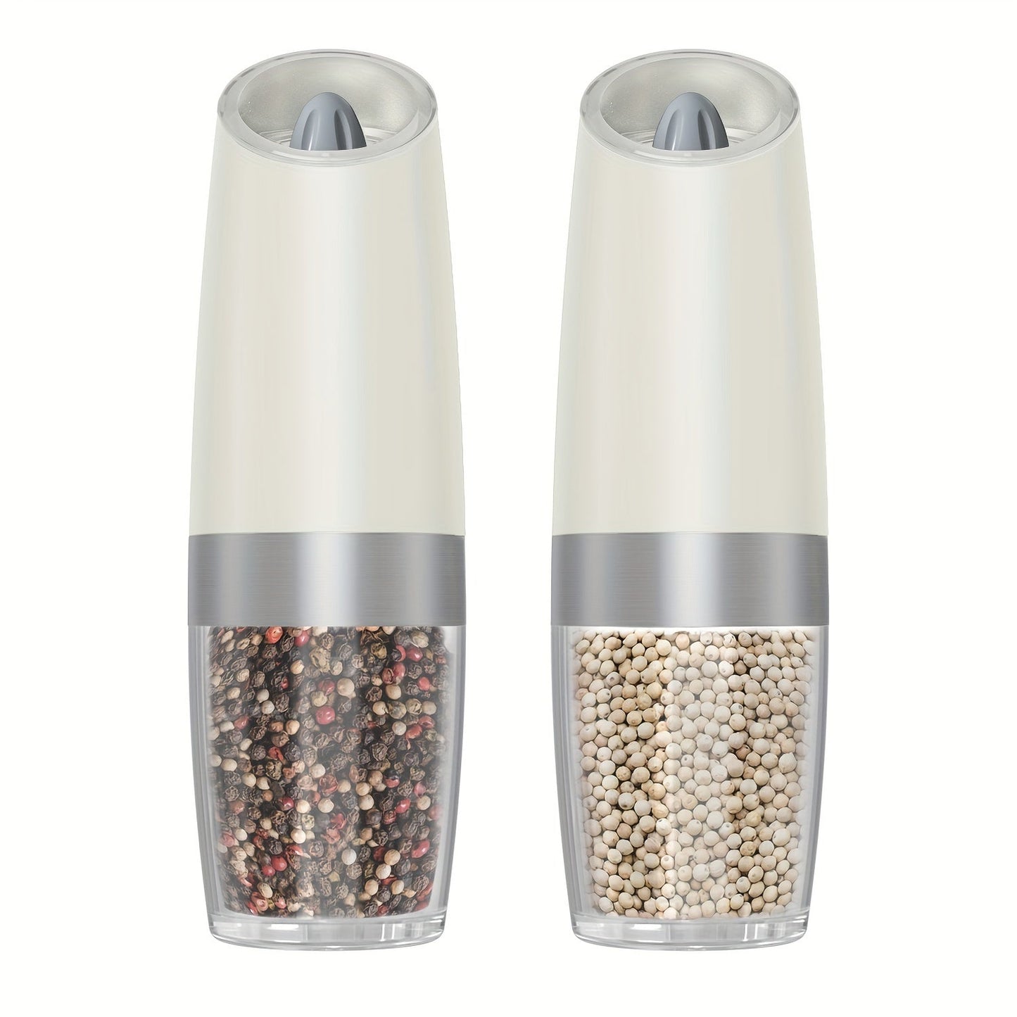 The Electric Salt and Pepper Grinder Set is a versatile kitchen tool that can grind either salt or pepper with adjustable coarseness. It is battery operated and features an LED light for easy use in low light settings. With its one-hand automatic