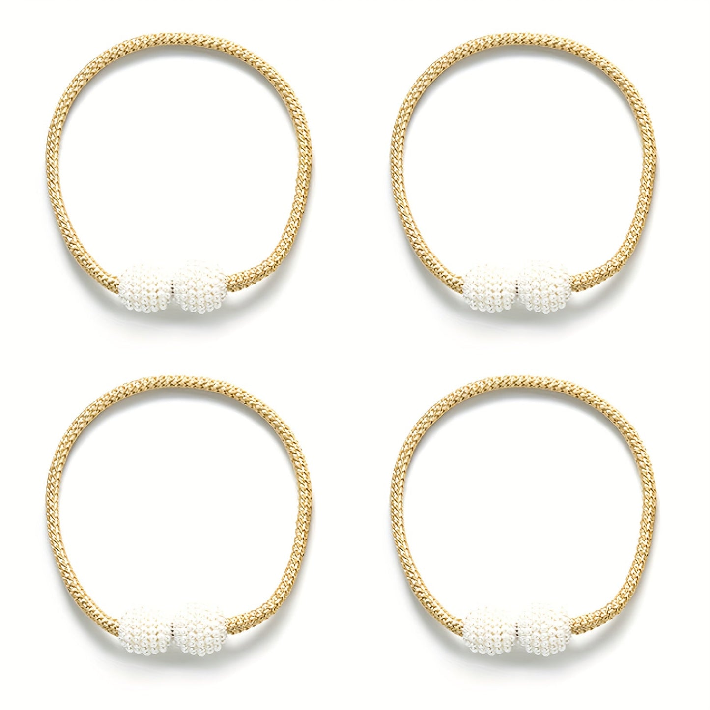 Decorate your home with these elegant Magnetic Curtain Tiebacks featuring faux pearl ball accents. Use them to hold back curtains and drapes in your bedroom or living room for a stylish and functional touch.