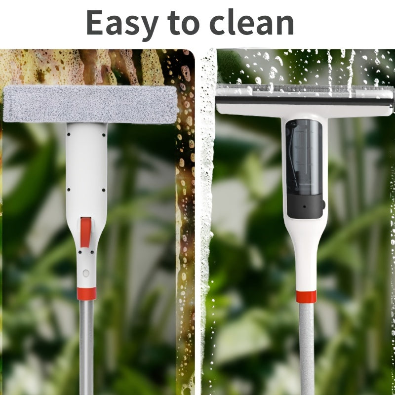 Glass Cleaning Kit: Includes Spray, Wash, and Squeegee - Ideal for Cleaning High Windows, Shower Doors, and Car Windshields - A Must-Have Cleaning Tool for Your Home