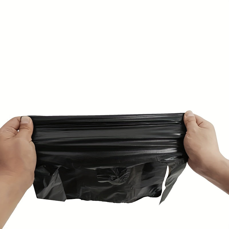 Black Disposable Garbage Bags, 100-200 pieces per pack. These thickened solid color handheld plastic bags measure 32.0cm by 51.0cm and are perfect for use in the home, kitchen, office, hotel, and commercial spaces. Also suitable for outdoor use in the