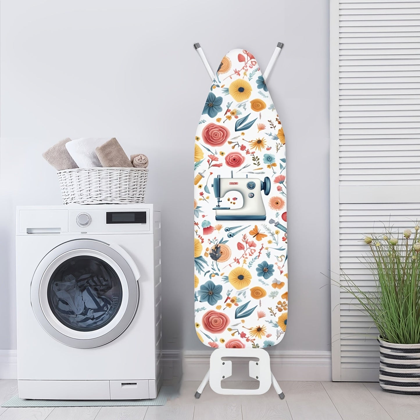 Cartoon Ironing Board Cover with Elastic Edge - Craft-Friendly, Stain-Resistant, Non-Slip, Standard Size - Ideal for Home Laundry Room Sewing Machines