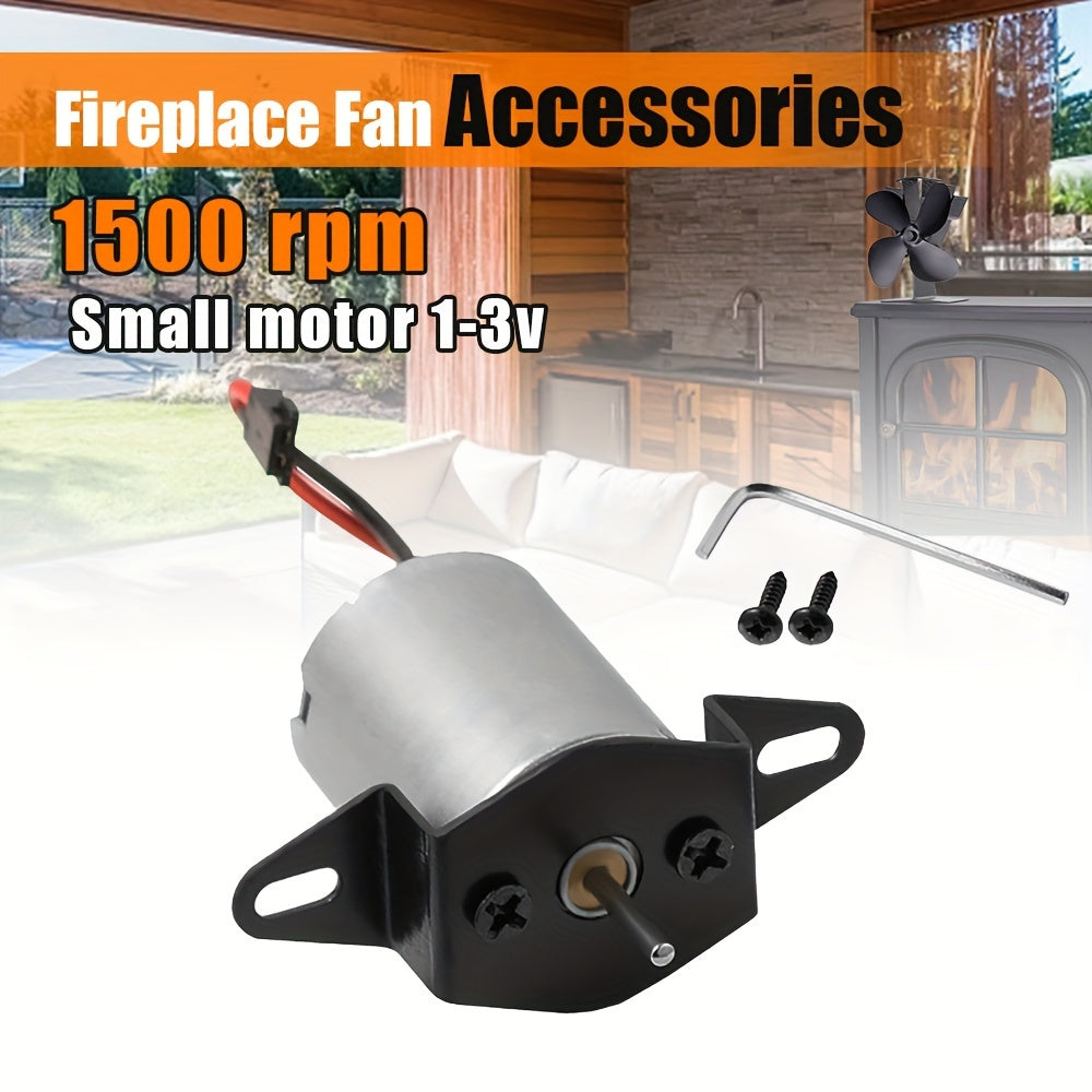 1500RPM Fireplace Fan Motor with High Efficiency - Made of Sturdy Aluminum, Ideal for Wood Stoves, Log Burners, Electric Power Generators, and as a Replacement