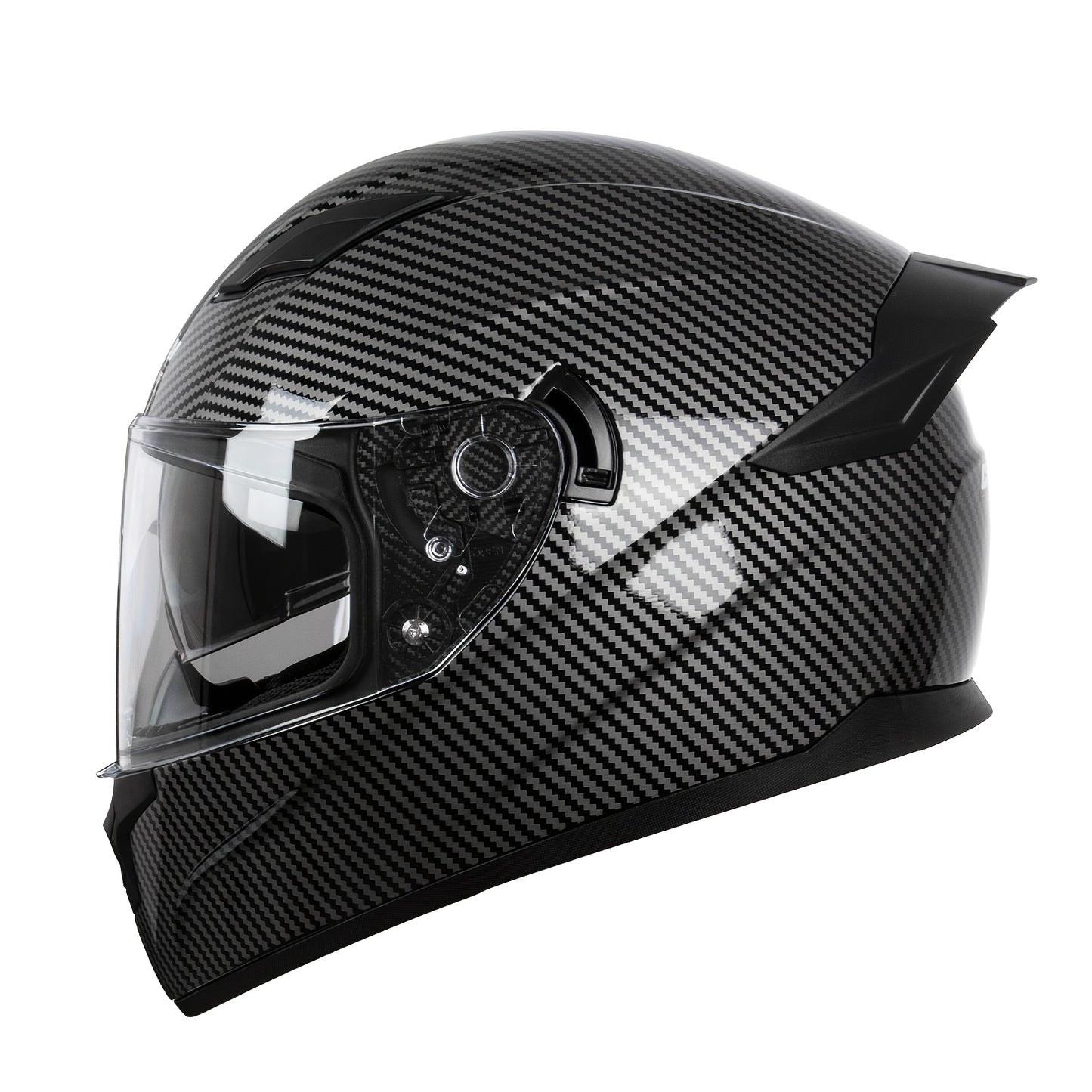 Crownracing Full Face Motorcycle Helmet made of ABS material, easy to clean, perfect for street biking and adults.