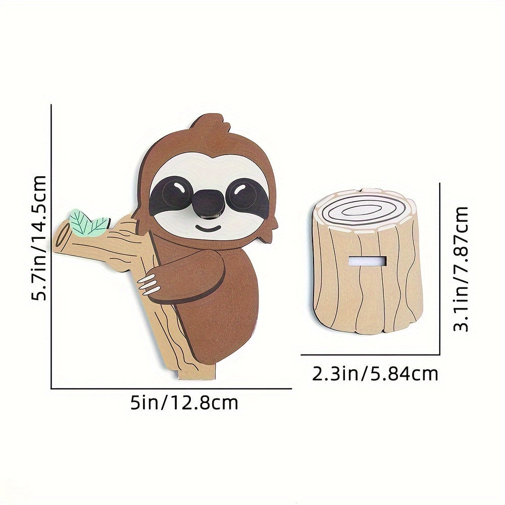 This adorable wooden sloth eyeglass stand is the perfect addition to your home or office decor. Keep your glasses safe and in style with this charming cartoon animal fashion holder. It also makes a wonderful Christmas or New Year gift for your loved ones.