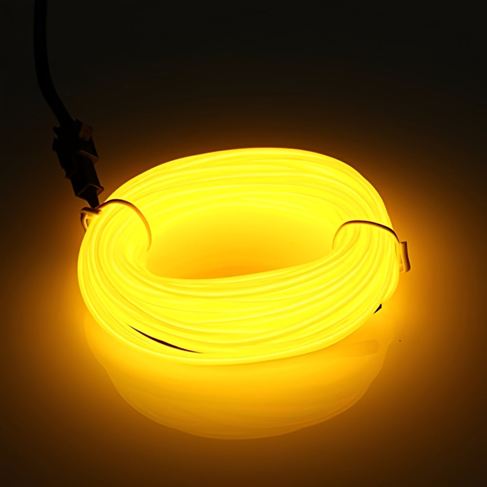 Bright Neon Light Strip for DIY decorating, festivals, Halloween, Christmas, and parties with 360° illumination.