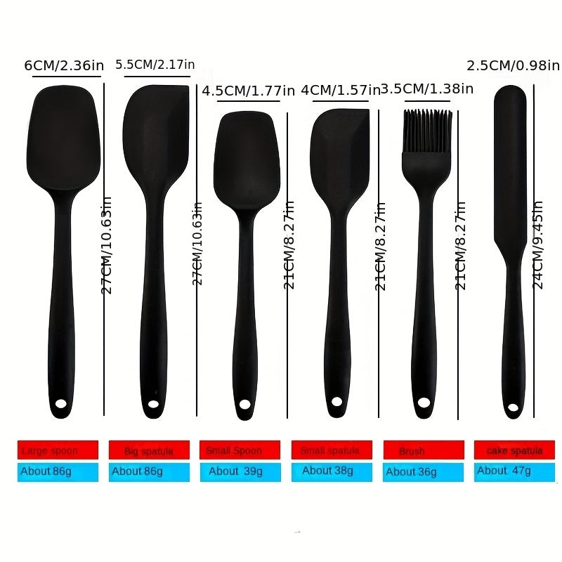 Versatile silicone scraper set includes two sizes for baking, made of durable and heat-resistant material, available in a variety of colors.