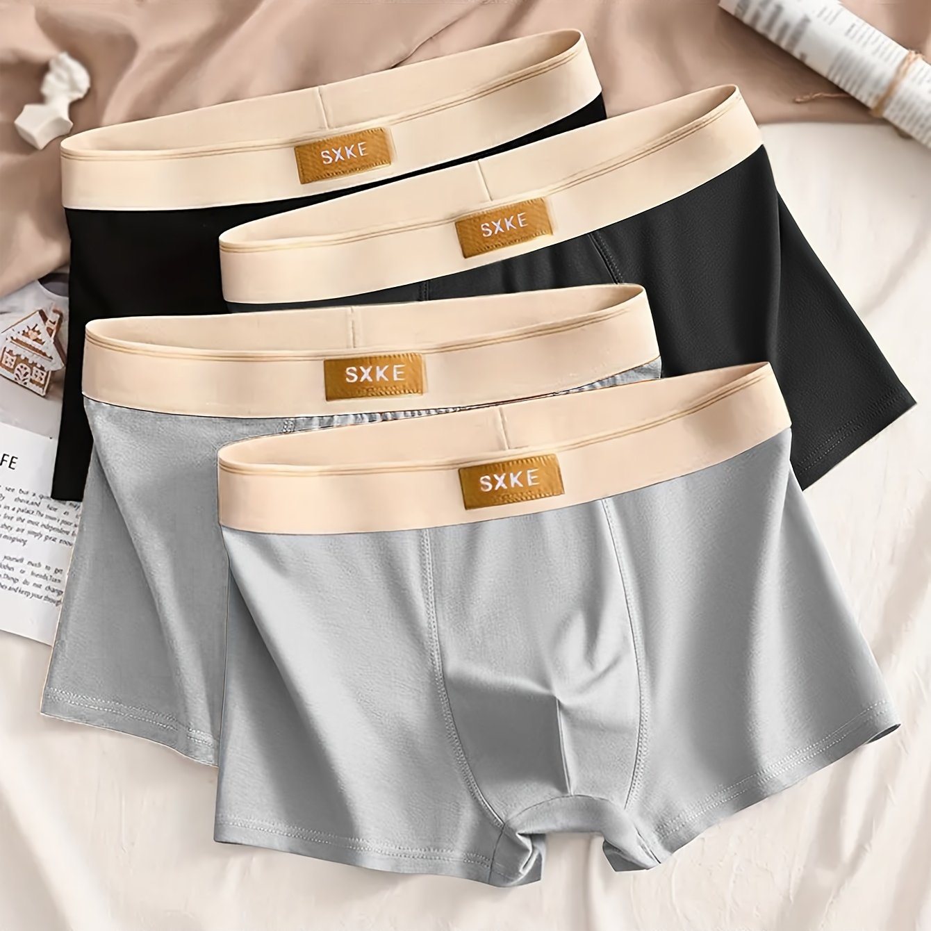 Breathable cotton underwear for students in large sizes, featuring a loose fit.