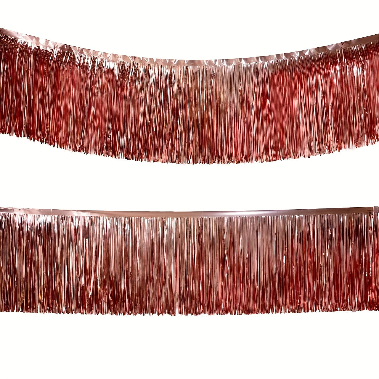 1 piece of Fringe Backdrop and Foil Curtain Backdrop in Hot Rose Pink and Princess Pink, 30 x 300cm / 1 x 10 feet each. Perfect for Streamers Party Decorations, Wall Hanging, Parade Floats, Wedding, Mardi Gras, Birthday, Valentine's Day Party Decoration.