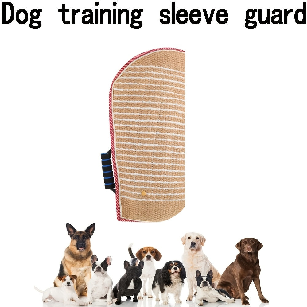 Durable jute training sleeve for large breeds like German Shepherds, ideal for outdoor training.