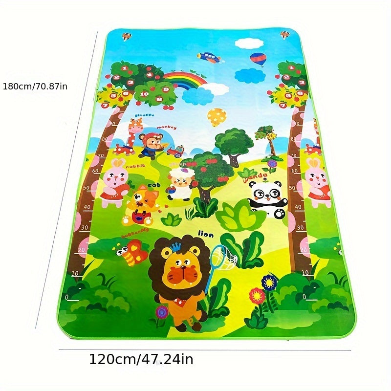 Baby crawling mat that is double-sided, made of Eva material for moisture-proof and waterproof protection. Can be used as a foam floor mat or game mat. Perfect for gifting on Christmas, Halloween, Thanksgiving, or Easter.