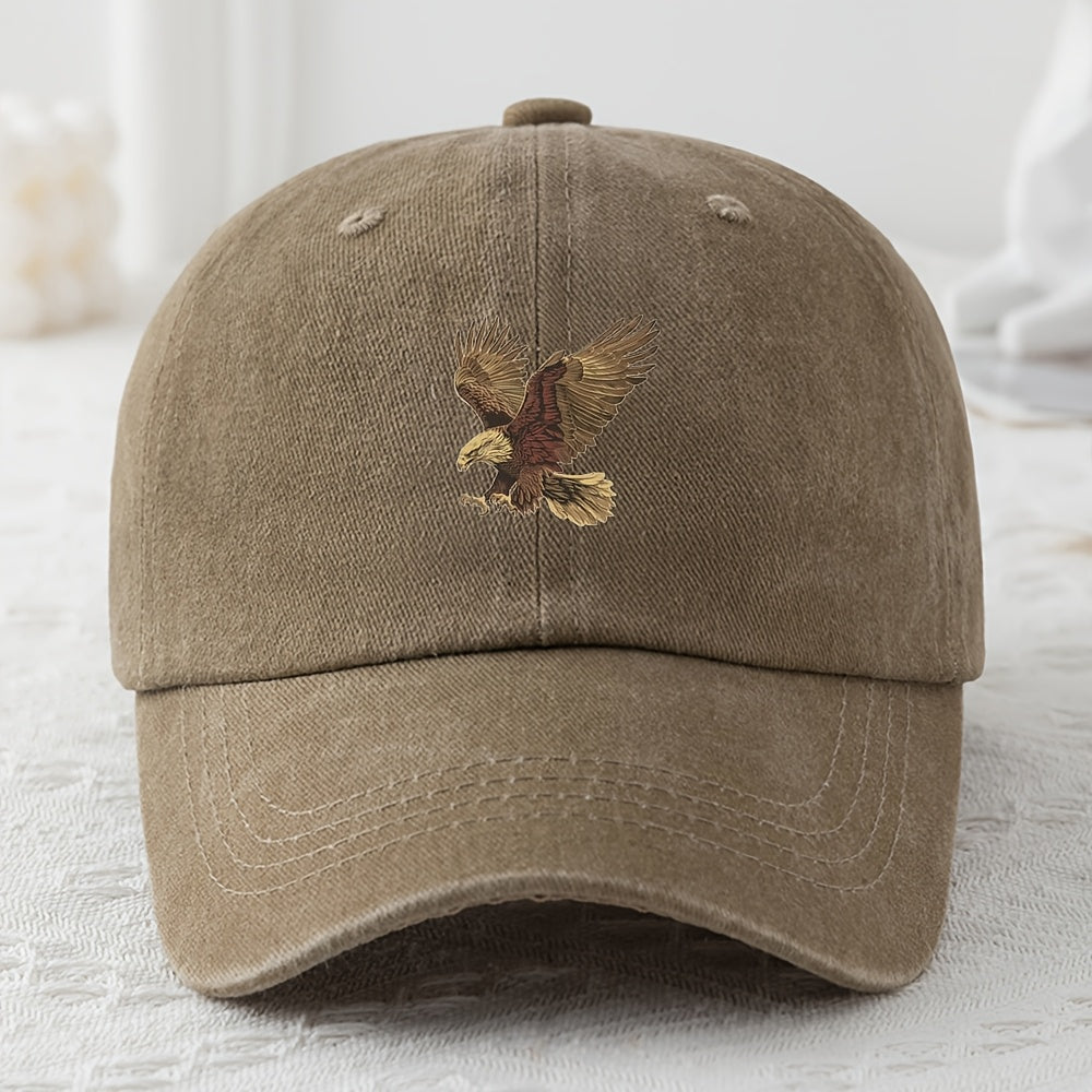 Youth baseball cap with vintage style, sun protection, and eagle embroidery - Ideal for casual wear.