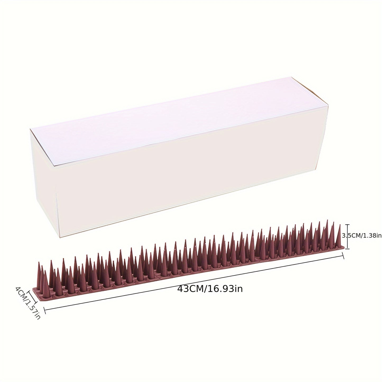 ZLYUQI Bird Spikes - Plastic fence spikes for outdoor use, physical electronic pest control. Prevents birds, squirrels, cats, raccoons, crows. No electricity or battery needed. Available in