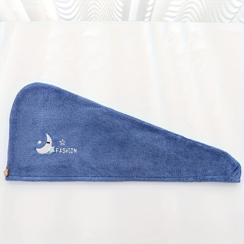 Women's soft microfiber towel shower cap for quick drying and daily use.