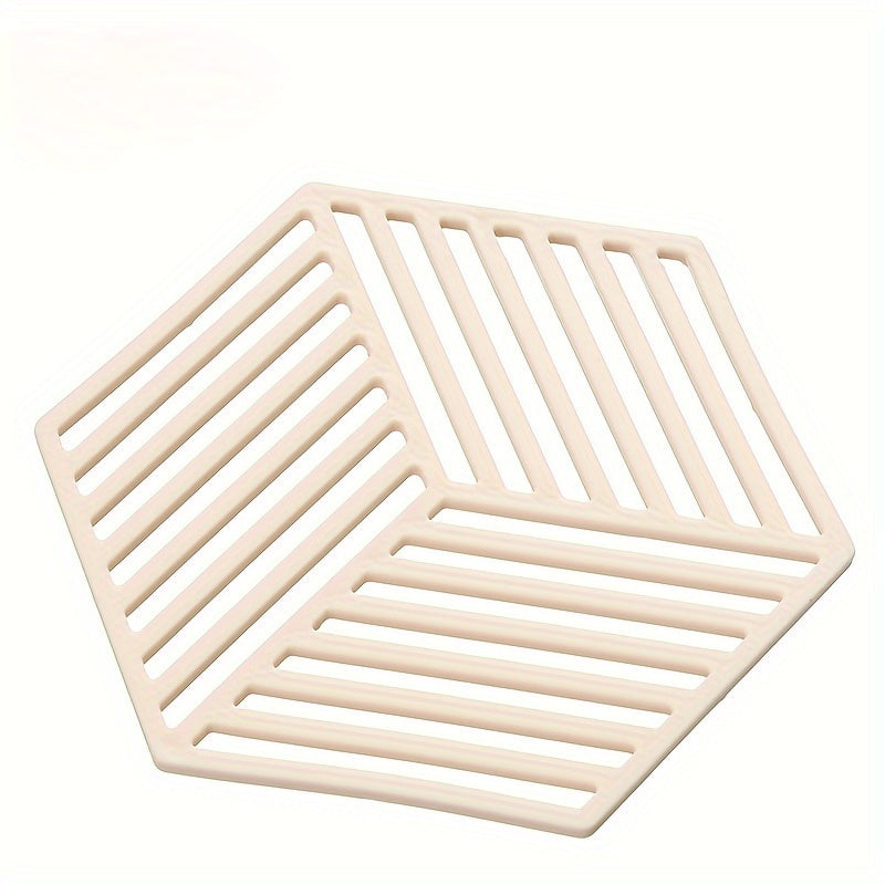 Set of freestanding plastic cubby shelf coasters featuring a stylish geometric pattern. These heat-resistant table mats are perfect for use in the kitchen, dining room, or living room. They are multipurpose, non-slip, and provide insulation for hot