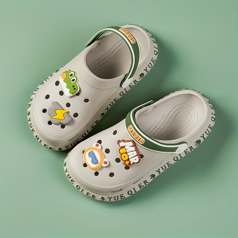 Stylish cartoon sandals for girls, quick-drying clogs for all seasons.