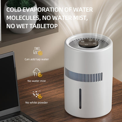 EFGHONG USB Powered Ultrasonic Humidifier Purifies air with mist-free technology and is suitable for home, bedroom, office, and desk use.