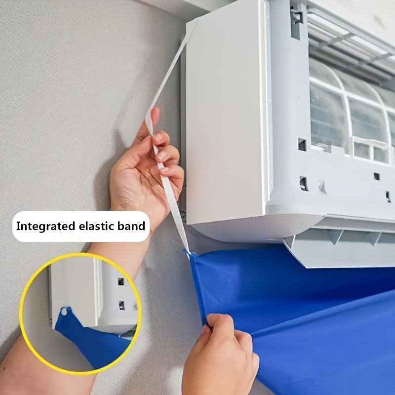 Durable Washable Water Collection Cover for Air Conditioner Cleaning - No Electricity Needed! This AC Cleaning Catcher is a Home Maintenance Essential.