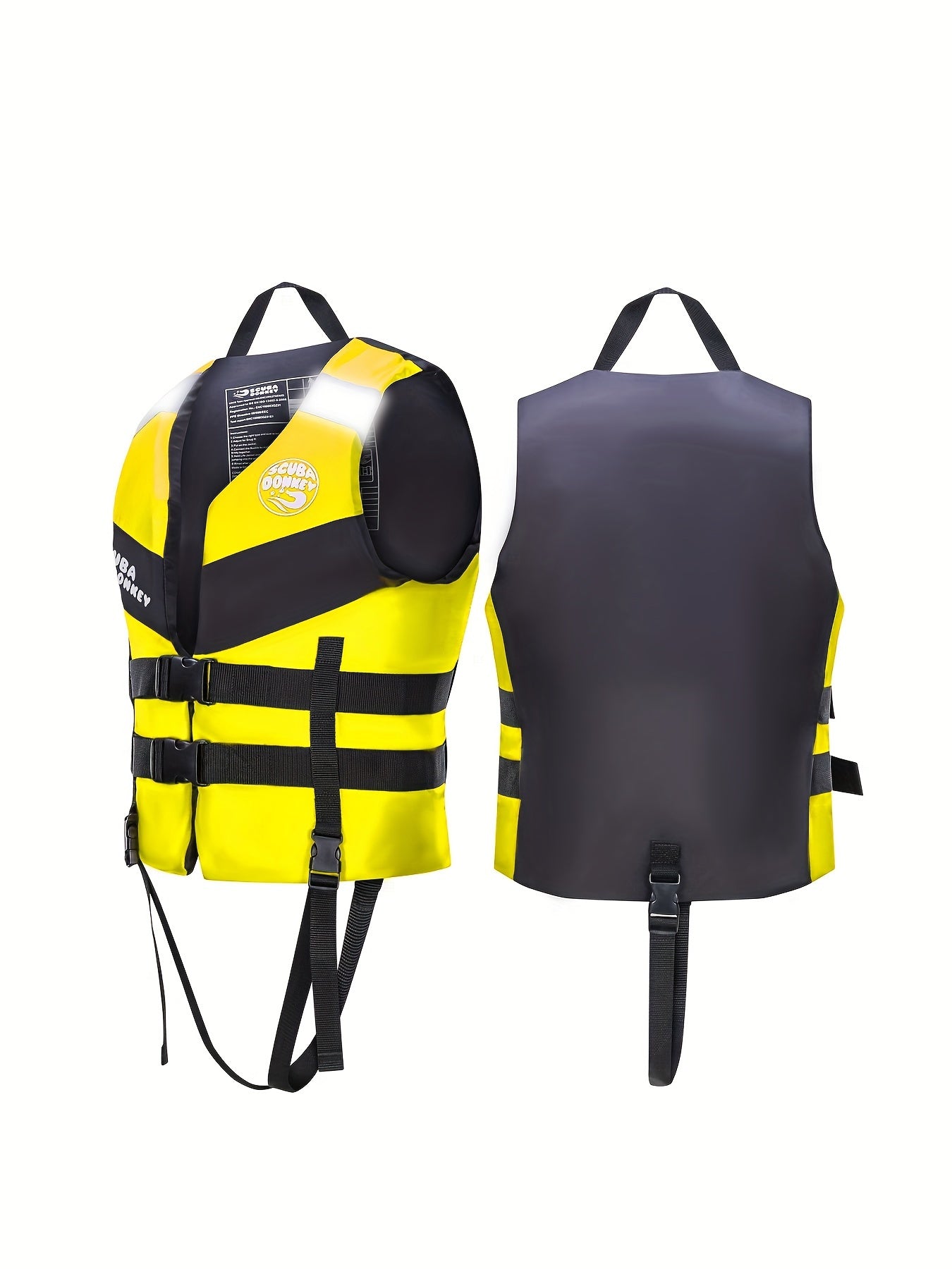 HISEA Polyester Sports V-neck Vest for Water sports with adjustable safety life jacket. Perfect for outdoor activities like kayaking, boating, swimming, and rafting.